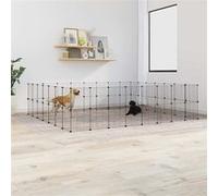 Vidaxl Cage Animaux De Compagnie À 60 Panneaux Et Porte Noir 35x35 Cm