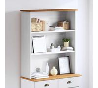 vidaXL Hutch Blanc 91 x 30 x 104 cm Pin massif