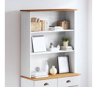 Vidaxl Hutte "Askim" Blanche 91x30x104 Cm En Bois Massif De Pin Blanc