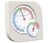vidaXL Hygromètre thermo Blanc 7,5 x 7,5 x 1,2 cm ABS, Hygromètre intérieur, capteur d'humidité carré, outil durable pour température, soins de reptiles et animaux