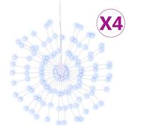 vidaXL Illuminations de Noël Feux d'artifice 4 pcs 140 LED blanc froid 17cm