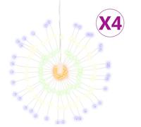 vidaXL Illuminations de Noël Feux d'artifice 4 pcs. 140 LEDs Multicolore