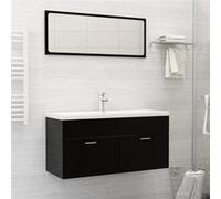 vidaXL Lavabo encastré avec robinet pour salle de bain 101x39x18 cm Céramique Blanc