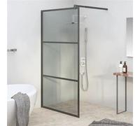 vidaXL Paroi de douche 151891 100x195 cm Verre ESG Noir
