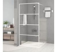 vidaXL Paroi de douche Blanc 100x195 cm Verre ESG transparent