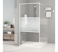vidaXL Paroi de douche Blanc 100x195 cm Verre ESG transparent