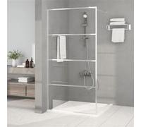 Inloopdouchewand 100x195 cm transparant ESG-glas zilverkleurig152137