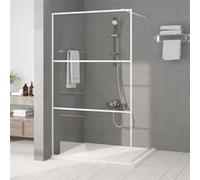vidaXL Paroi de douche Écran cloison 115x195 cm Verre ESG transparent Blanc