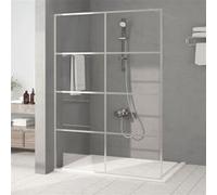Inloopdouchewand 140x195 cm transparant ESG-glas zilverkleurig152139