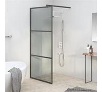 vidaXL Écrans de douche Noir 80 x 195 cm Verre et aluminium