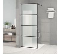Paroi de Douche Noir 100x195 cm Verre ESG Dépoli Ecran Cloison Cabine vidaXL
