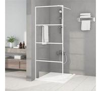 vidaXL Paroi de douche Blanc 80x195 cm Verre ESG transparent