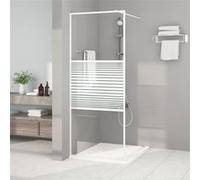 vidaXL Paroi de Douche Ecran Cabine de Douche Cloison de Douche Baignoire Salle de Bain Intérieur Blanc 80x195 cm Verre ESG 152150