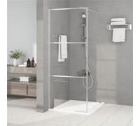 vidaXL Paroi de douche 152115 Verre ESG transparent Argenté 80x195 cm