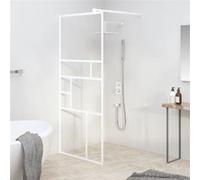 vidaXL Paroi de douche Cloison de baignoire 90x195 cm Verre ESG Blanc