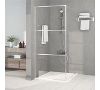 vidaXL Paroi de douche Argenté 90x195 cm Verre ESG transparent