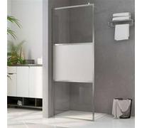 vidaXL Paroi de douche à l'italienne à verre ESG demi-dépoli 90x195 cm