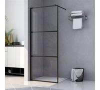 vidaXL Paroi de douche à l'italienne à verre ESG Noir 80x195 cm
