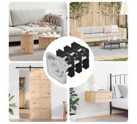 vidaXL Insert de tube fileté 12 pcs Noir et argent Acier galvanisé