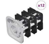 vidaXL Insert de tube fileté 12 pcs Noir et argent Acier galvanisé, Oeuvre, Créativité, Une exploration des techniques, styles et inspirations dans l'art moderne, la photographie et le design