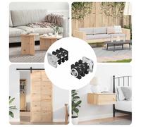 vidaXL Insert de tube fileté 2 pcs Noir et argent Acier galvanisé