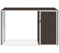 vidaXL Jardin Dépôt de bois de chauffage Marron 245x98x159 cm Acier galvanisé