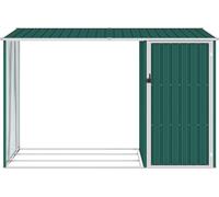 vidaXL Jardin Dépôt de bois de chauffage Vert 245x98x159 cm Acier galvanisé