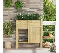 Vidaxl Jardin Surélevé Avec Rangement 85x46x96 Cm Bois Traité Pin