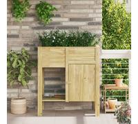 Vidaxl Jardin Surélevé Avec Rangement 85x46x96 Cm Bois Traité Pin