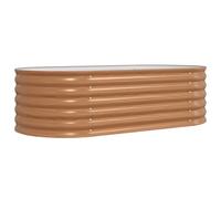 vidaXL Jardin Surélevé Marron avec Aspect Bois 160x80x44 cm Acier
