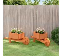 Vidaxl Jardini¿¿Res Brouette 2 Pcs 47x15x19 Cm Bois De Sapin Massif