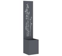 vidaXL Jardinier avec Panneau Décoratif Anthracite 32 x 140 cm