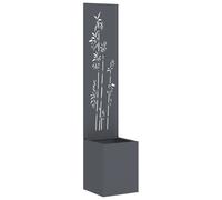 vidaXL Jardinier avec Panneau Décoratif Anthracite 32 x 140 cm