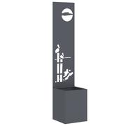 vidaXL Jardinier avec Panneau Décoratif Anthracite 32 x 140 cm