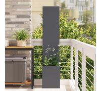 vidaXL Jardinier avec Panneau Décoratif Anthracite 32 x 140 cm