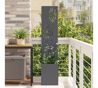 vidaXL Jardinier avec Panneau Décoratif Anthracite 32 x 140 cm