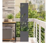 vidaXL Jardinier avec Panneau Décoratif Anthracite 32 x 140 cm
