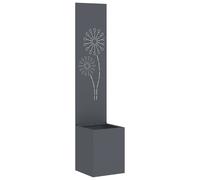 vidaXL Jardinier avec Panneau Décoratif Anthracite 32 x 140 cm