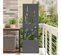 vidaXL Jardinier avec Panneau Décoratif Anthracite 50 x 140 cm