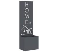 vidaXL Jardinier avec Panneau Décoratif Anthracite 50 x 140 cm, Jardin et terrasse, séparateur Moderne, décorations stylées, écran de confidentialité Chic, Enceinte contemporaine