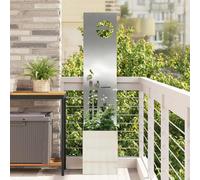 vidaXL Jardinier avec Panneau Décoratif Argent 32 x 140 cm
