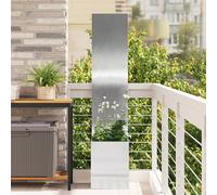 vidaXL Jardinier avec Panneau Décoratif Argent 32 x 140 cm
