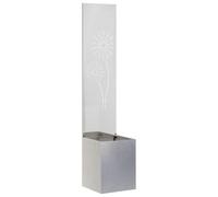 vidaXL Jardinier avec Panneau Décoratif Argent 32 x 140 cm