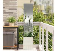 vidaXL Jardinier avec Panneau Décoratif Argent 32 x 140 cm