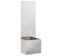 vidaXL Jardinier avec Panneau Décoratif Argent 50 x 140 cm