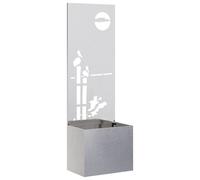 vidaXL Jardinier avec Panneau Décoratif Argent 50 x 140 cm