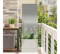 vidaXL Jardinier avec Panneau Décoratif Argenté 50 x 140 cm