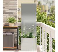 vidaXL Jardinier avec Panneau Décoratif Argenté 50 x 140 cm