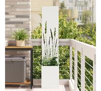 vidaXL Jardinier avec Panneau Décoratif Blanc 32 x 140 cm