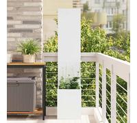 vidaXL Jardinier avec Panneau Décoratif Blanc 32 x 140 cm
